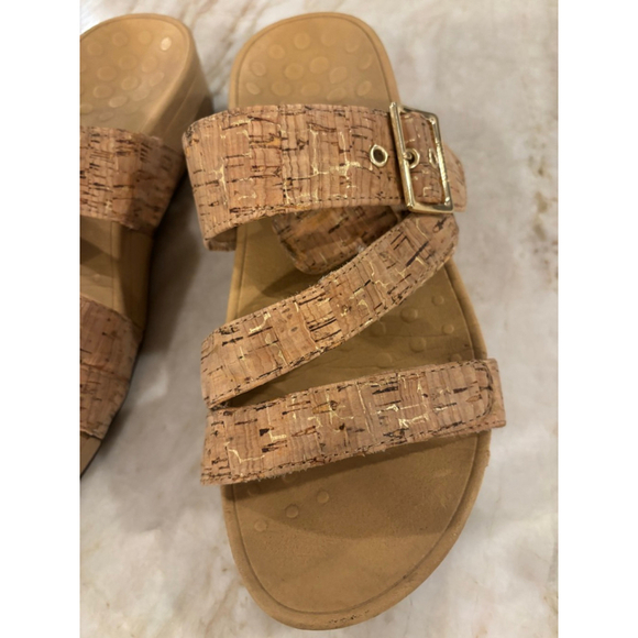 Women's Vionic Cork Sandals Size 9 (10) Beige Gold - Picture 3 of 13